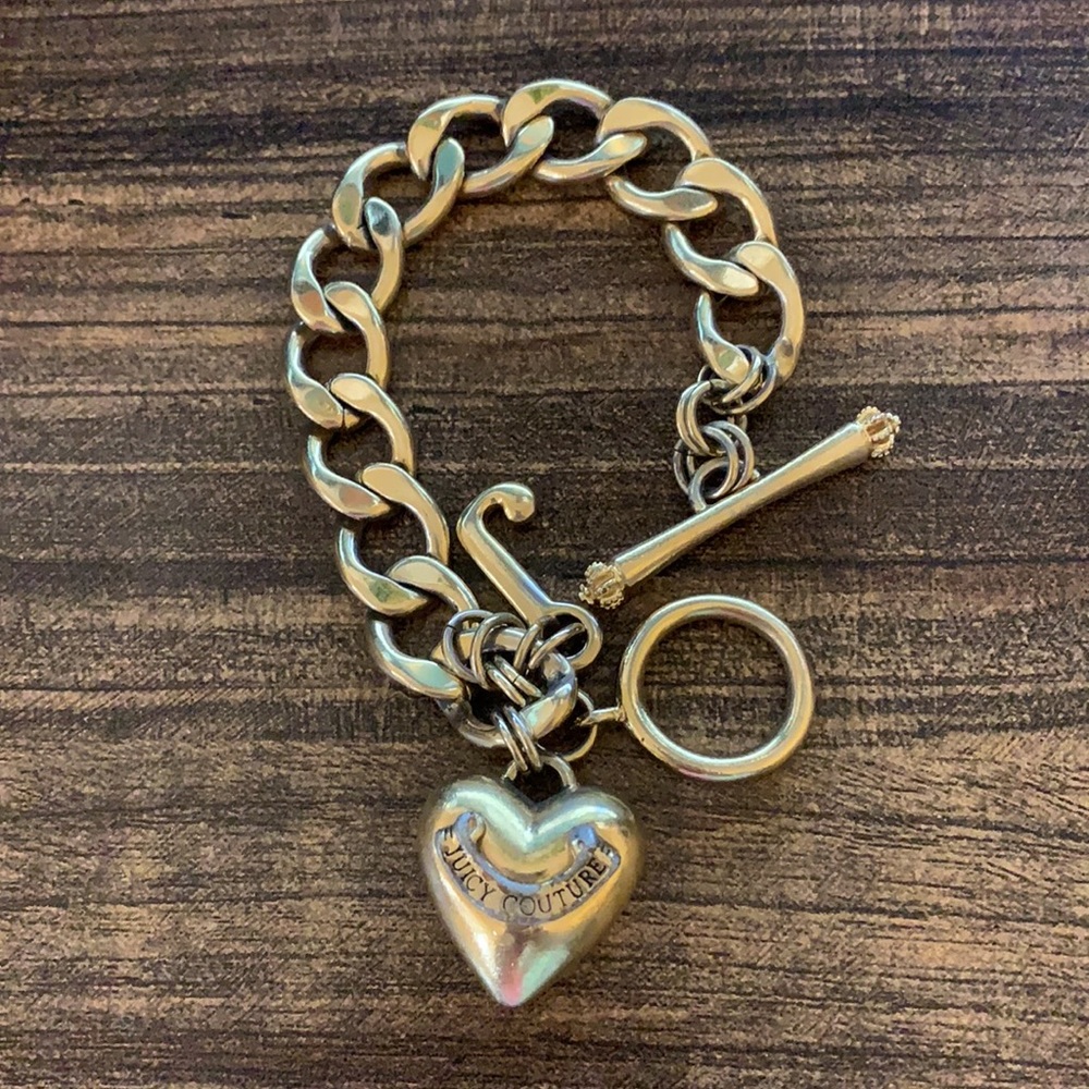Juicy Couture Charm Bracelet gold vintage toggle